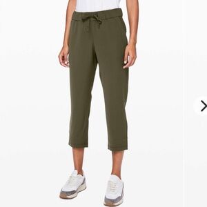 Lululemon On the Fly Crop in Dark Olive